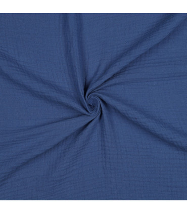 Double gaze - Coton - BLEU NUIT
