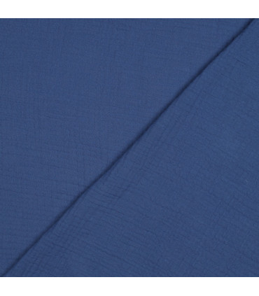 Double gaze - Coton - BLEU NUIT