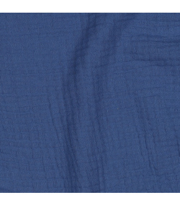 Double gaze - Coton - BLEU NUIT