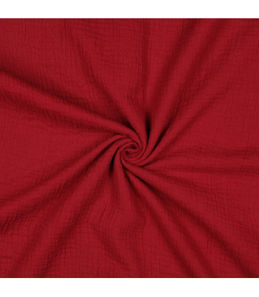 Double gaze - Coton - ROUGE VIN