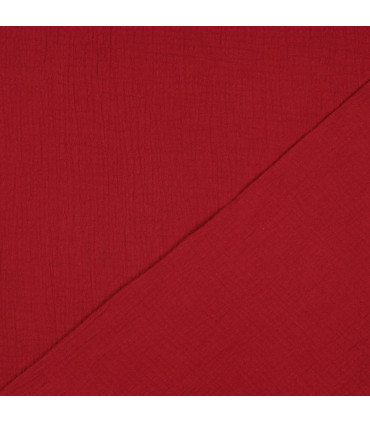 Double gaze - Coton - ROUGE VIN