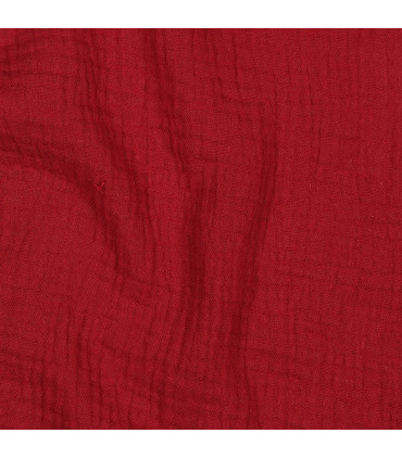 Double gaze - Coton - ROUGE VIN