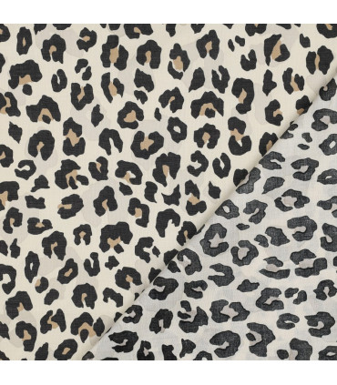 Voile de coton - LEOPARD