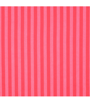 Coton - Rayures ROSE
