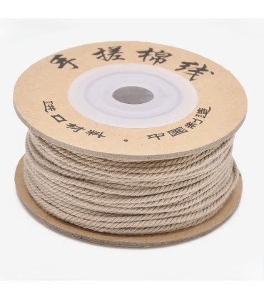 Cordon coton macramé torsadé - 1mm - NATUREL