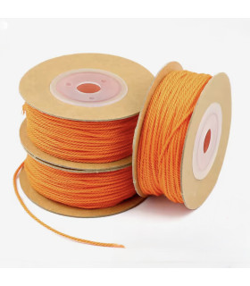 Cordon coton macramé torsadé - 1mm - ORANGE