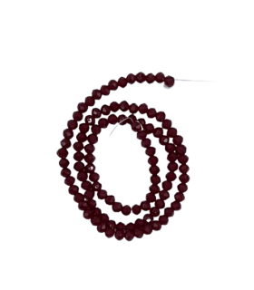 Chapelet de perles en verre 4mm - RUBIS