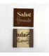 Étiquette tissée à coudre : Salut Beauté - CAMEL