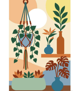 SEG - Canevas Penelope 40 X30cm - PLANTES SUSPENDUES