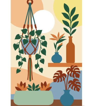 SEG - Canevas Penelope 40 X30cm - PLANTES SUSPENDUES