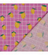 POPPY : Coton Enduit - Rose et citrons