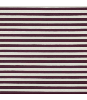 FRENCH TERRY Marinière - ÉCRU / PRUNE