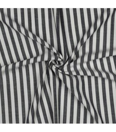 Viscose - Rayures fines - MARINE