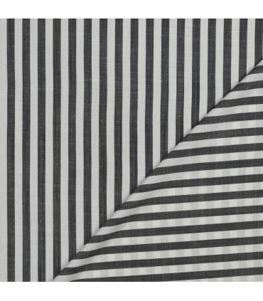 Viscose - Rayures fines - MARINE