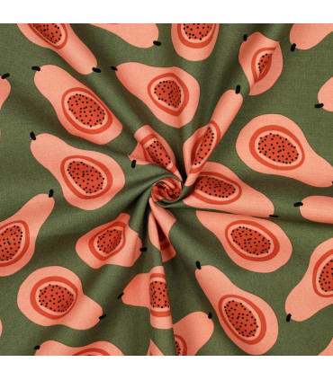 POPPY : Canvas coton - GREEN