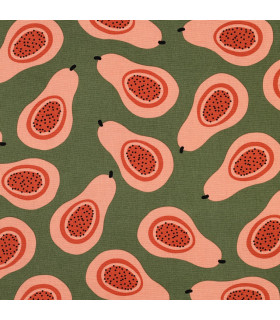 POPPY : Canvas coton - GREEN