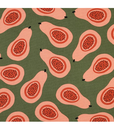 POPPY : Canvas coton - GREEN