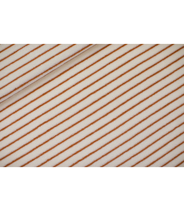 SEE YOU AT SIX : Éponge rayée HORIZONTAL - CRÈME et TERRACOTTA
