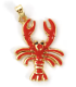 PENDENTIF - Homard - ROUGE et DORÉ