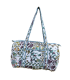 Sac polochon en matelassé indien - patch fleuri - ÉCRU