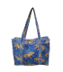 Tote bag indien matelassé zip - Rajah - BLEU DUR
