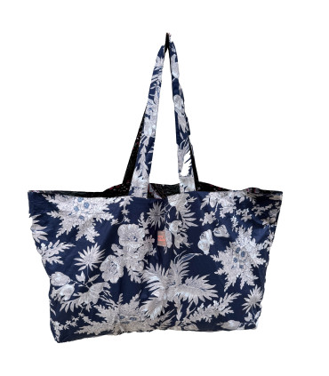 Sac Réversible en Coton Indien - Leïla /Vivianne Marine