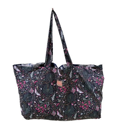 Sac Réversible en Coton Indien - Leïla /Vivianne Marine