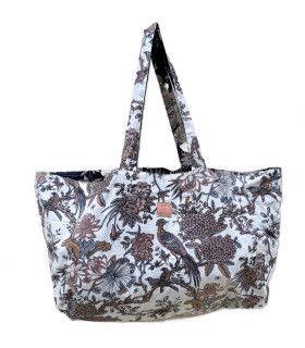 Sac Réversible en Coton Indien - Leïla / Péonie