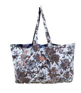 Sac Réversible en Coton Indien - Mawaké / Péonie