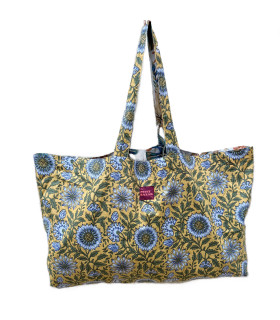 Sac Réversible en Coton Indien - Mowgli / Sunny Jaune