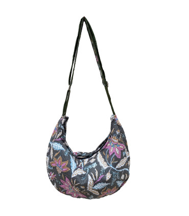 Sac Demi Lune en coton Indien Matelassé - KAKITA