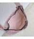 Sac Demi Lune en coton Indien Matelassé -VIVIENNE BLUSH