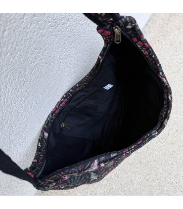 Sac Demi Lune en coton Indien Matelassé - LEÏLA