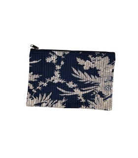 Trousse Coton Indien Matelassé - Grande - Vivianne Marine