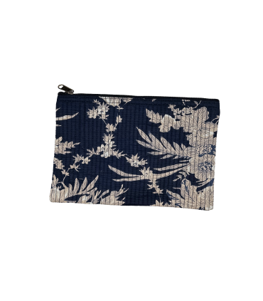 Trousse Coton Indien Matelassé - Grande - Vivianne Marine