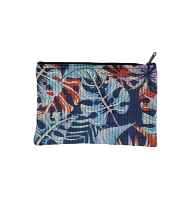 Trousse Coton Indien Matelassé - Grande - Mowgli Bleu