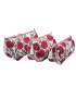 Set de 3 trousses indiennes - Coquelicots ROUGE fond BLANC