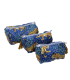 Set de 3 trousses indiennes - Rajah BLEU DUR