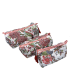 Set de 3 trousses indiennes - Hortensias ROSE fond BLANC
