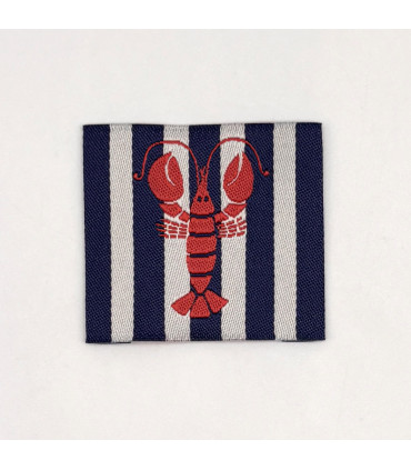 Étiquette tissée à coudre : HOMARD (sans Fred!)