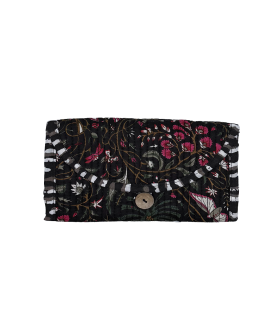 TROUSSE PLIÉE 2 POCHES Zip - Leïla - NOIR