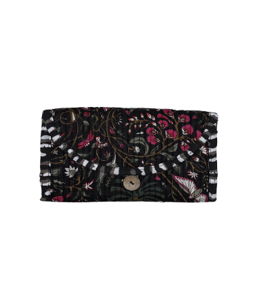 TROUSSE PLIÉE 2 POCHES Zip - Leïla - NOIR