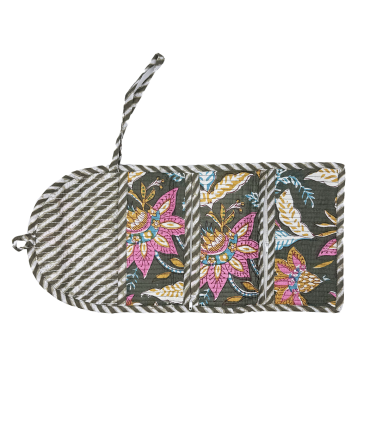 TROUSSE PLIÉE 2 POCHES Zip - Kakita - KAKI