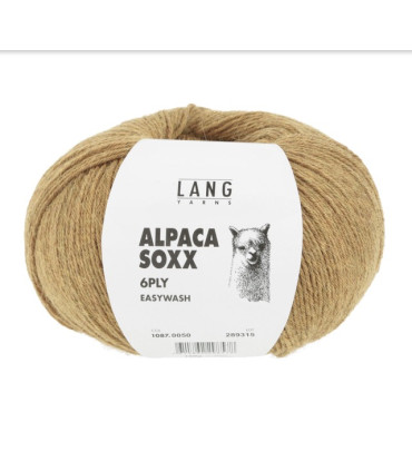 LANG YARNS ALPAGA SOXX 6 PLY LAITON MÉLANGE