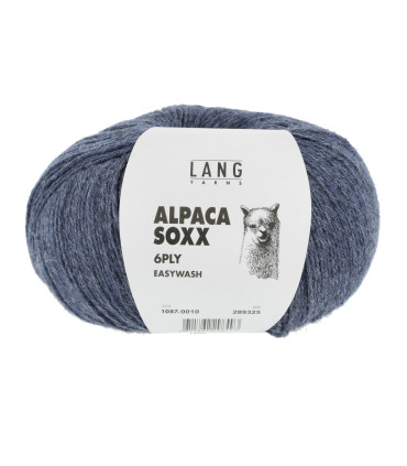LANG YARNS ALPAGA SOXX 6 PLY BLEU MÉLANGE