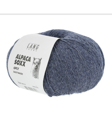 LANG YARNS ALPAGA SOXX 6 PLY BLEU MÉLANGE