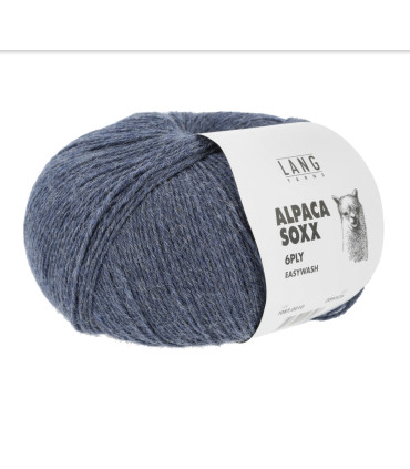 LANG YARNS ALPAGA SOXX 6 PLY BLEU MÉLANGE