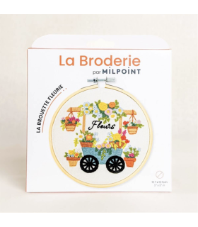 Kit Broderie - La Brouette Fleurie