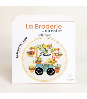 Kit Broderie - La Brouette Fleurie