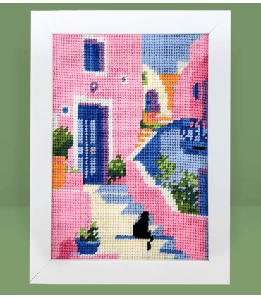 Milppoint - Canevas 25x30 - Escalier Méditerranéen